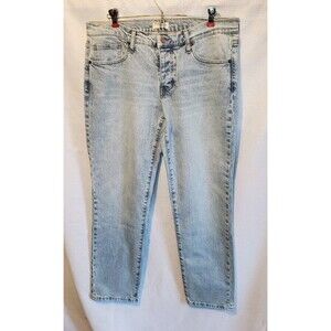 Oliver Logan Jeans Womens 30 Light Wash Denim Button Fly Straight Leg 34X30